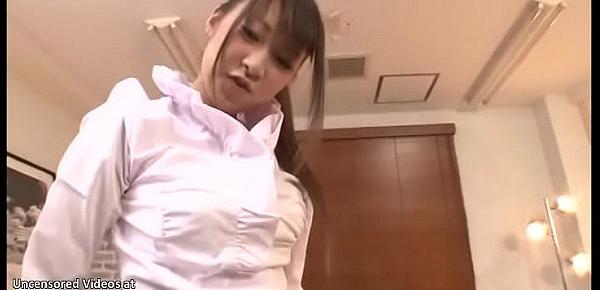  Japanese assistant hot clothed sex